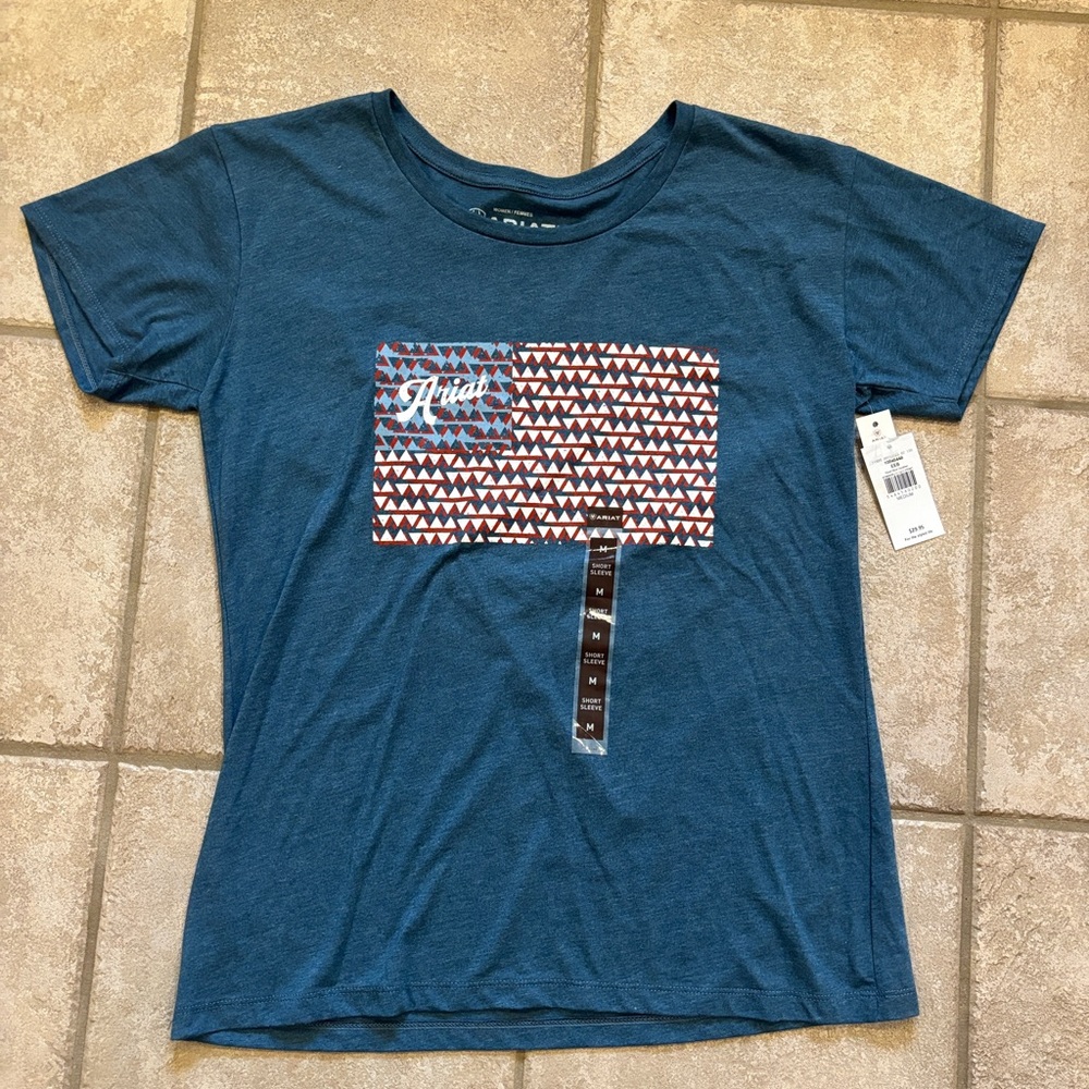 Blue Women’s Shirt with Graphic Design